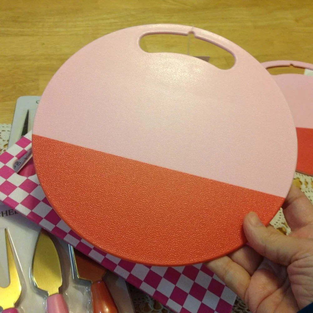 Pretty in pink kitchen tools bundle, cutting boards and cheese knives